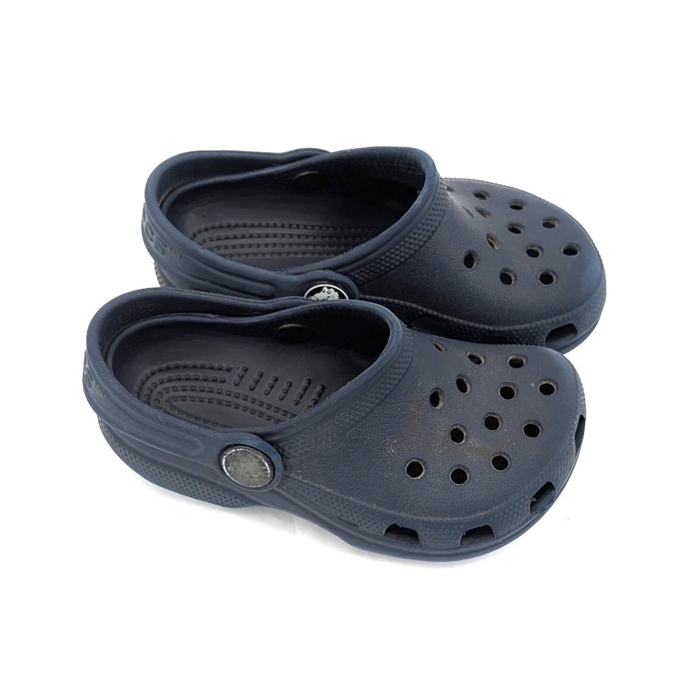 Crocs Classic Clogs Navy Blue Slip On Water Shoes Toddler Size 6